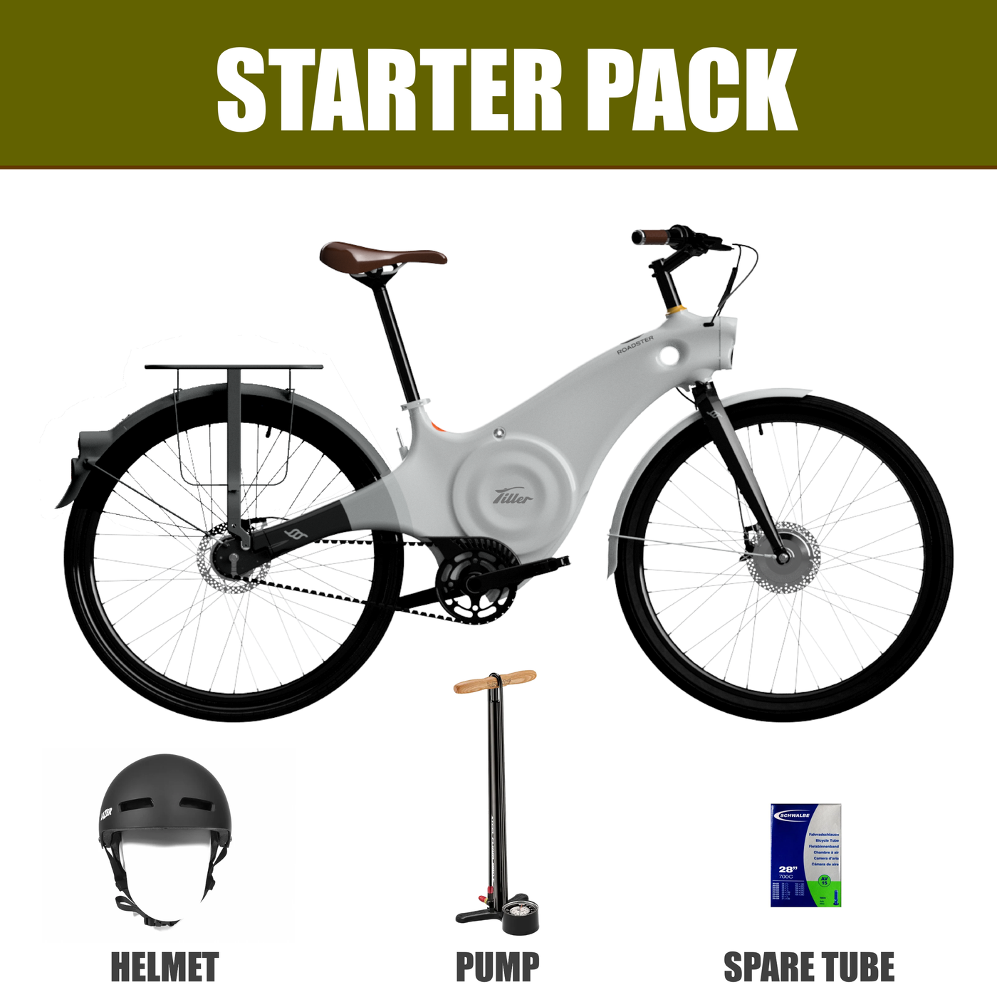 Tiller Roadster Starter bundle designer Urban E-bike, Electric bike